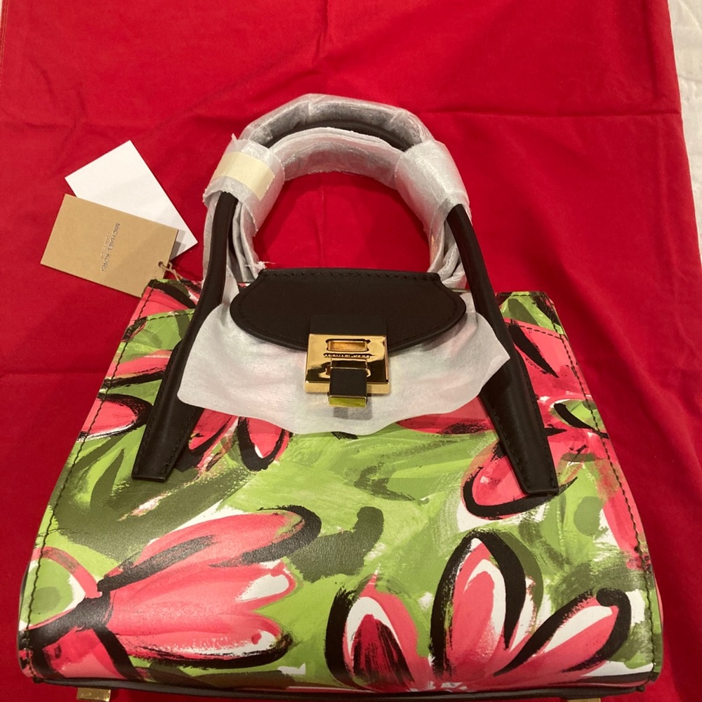 Michael Kors Collection medium Bancroft Flamingo Satchel calf leather NWT - Picture 12 of 12
